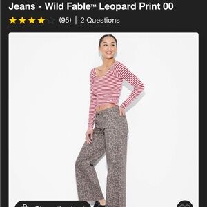 NWT Leopard Print Pants/Jeans